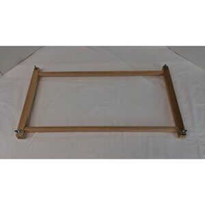 Vitage Wooden Adjustable Needlepoint Embroidery Frame 21x12 Craft Stretcher GUC